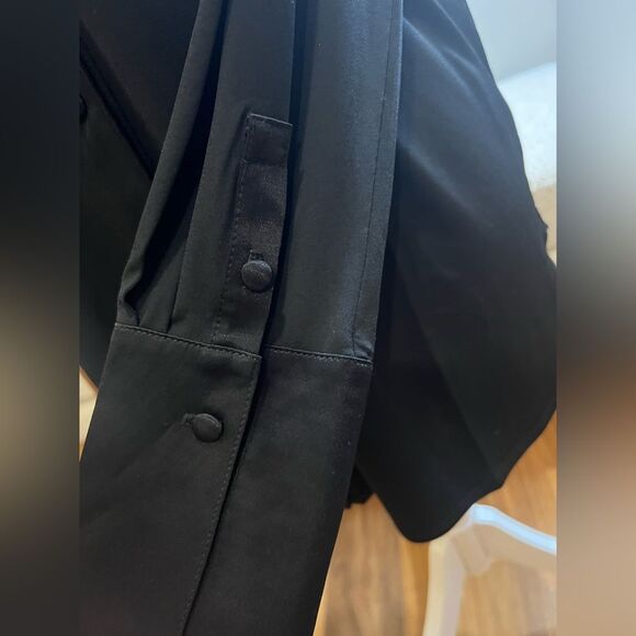 Franne Golde Black Harlow Button-Up Shirt size L NWT - Picture 5 of 12